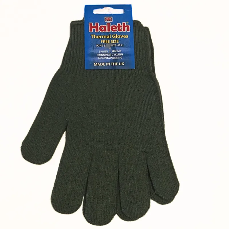 Haleth Unisex Meraklon Gloves in Olive